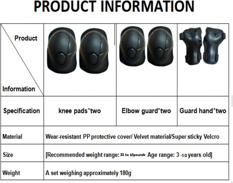 SHENMOREN Kids Protective Gear Set Knee Pads for Kids 3-10 Years Toddler Knee and Elbow Pads with Wrist Guards 3 in 1 for Skating Cycling Bike Rollerblading Scooter - Image 2